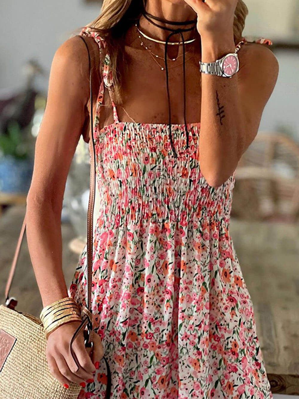 Bohemian Printed Slip Dress