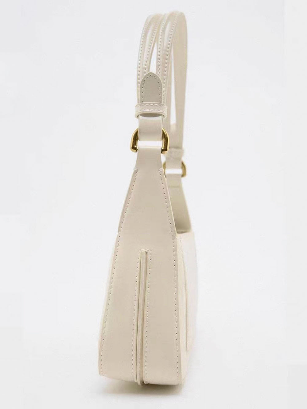 Square Faux Patent Finished Shoulder Bag