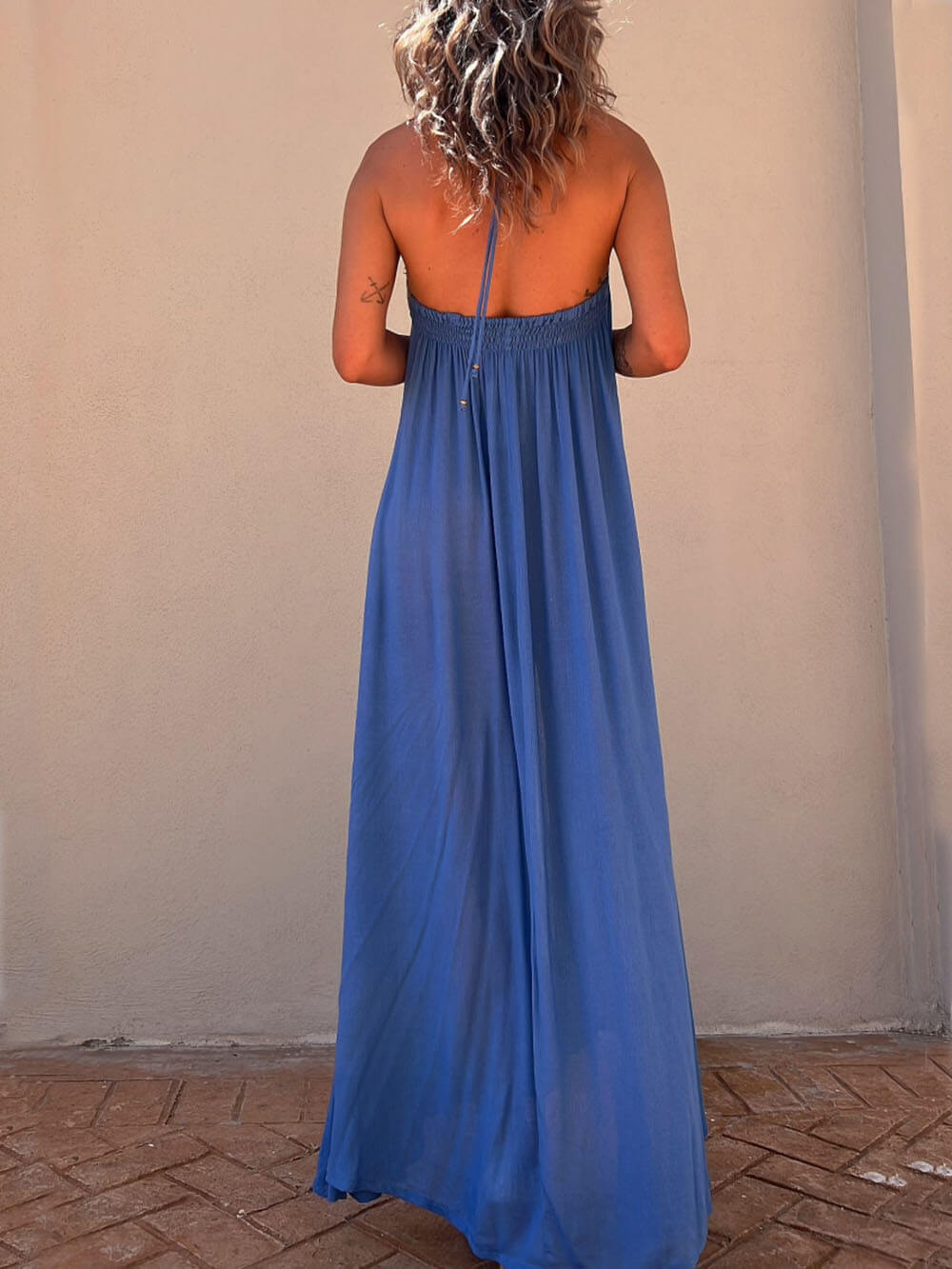 Halter Neck Casual Resort Maxi Dress