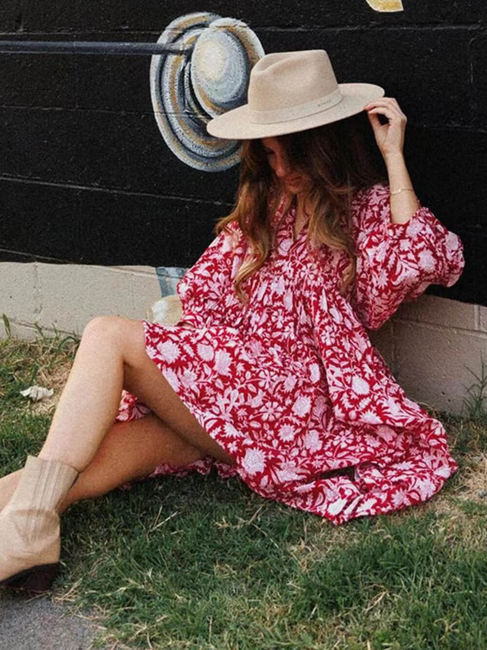 Vacation Retro Style Loose Printed Dress