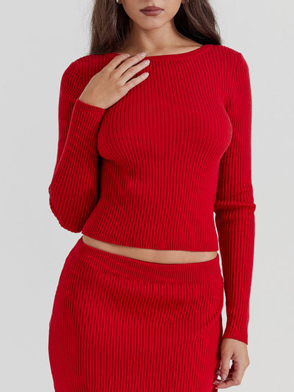 Scarlet Cashmere Blend Bow Sweater