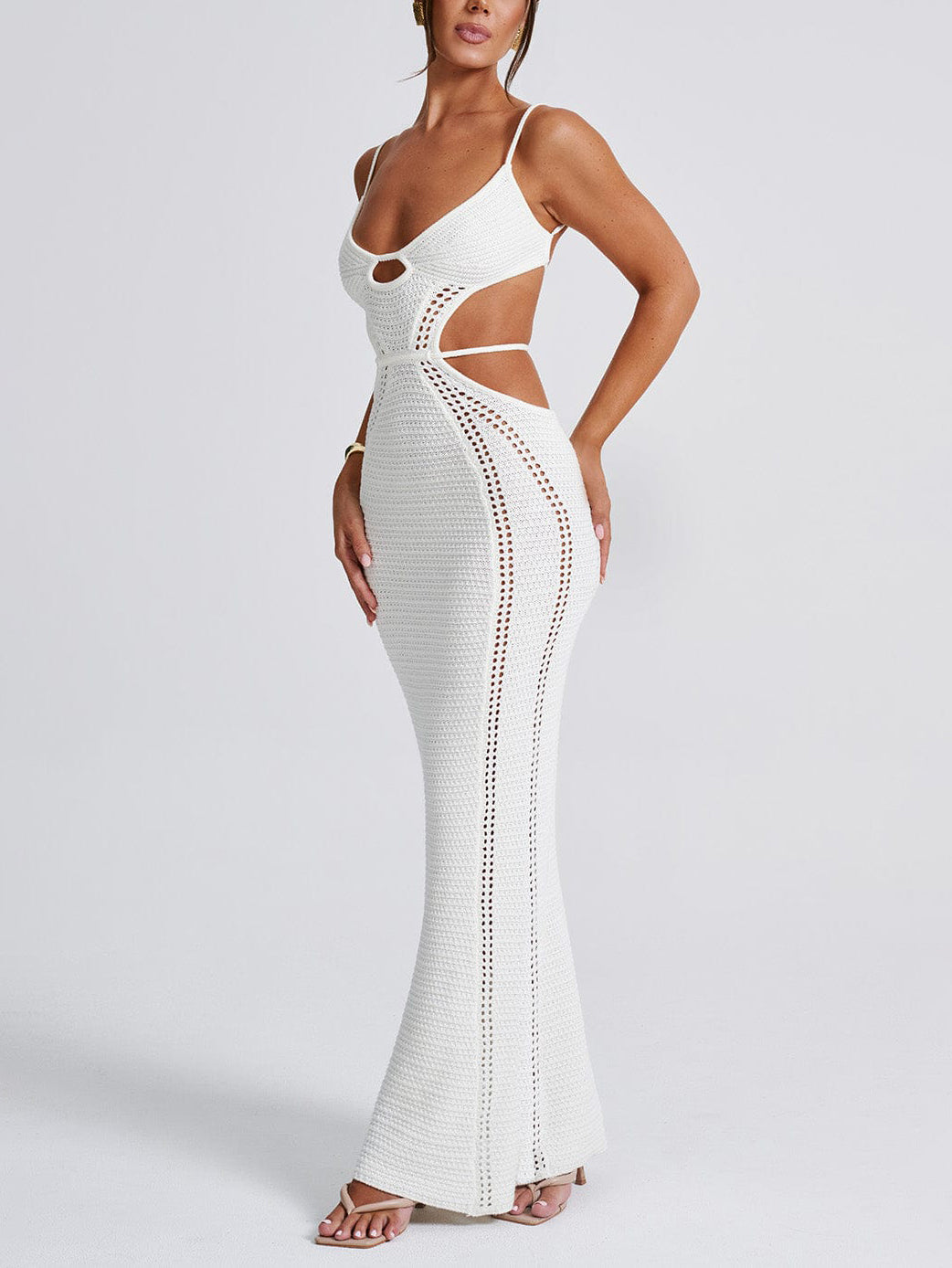 Sexy Backless Wrap Chest Midi Dress