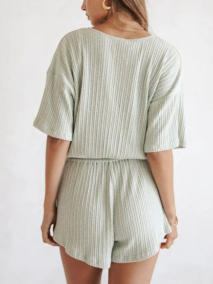 Loose Buttoned Loungewear Jumpsuit